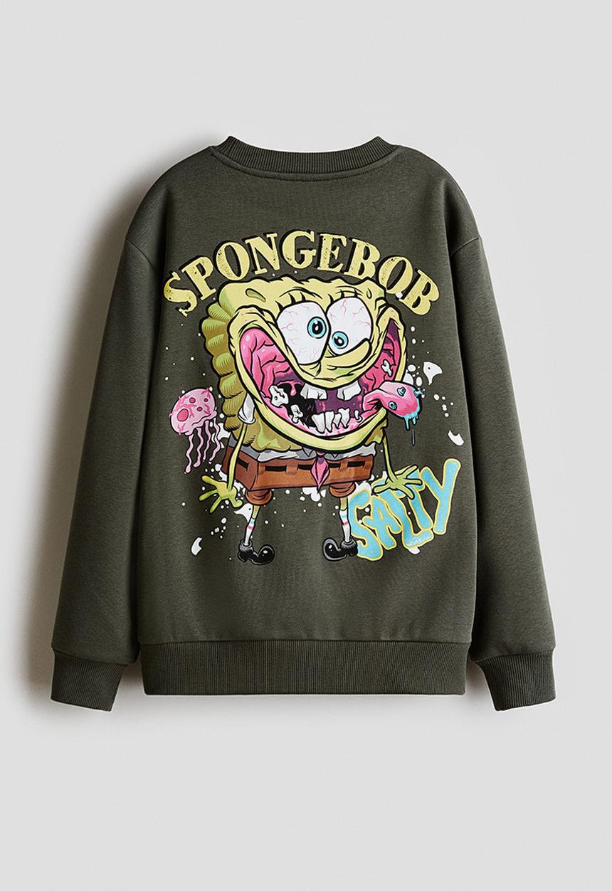 H&M - Printed sweatshirt - green spongebob squarepants