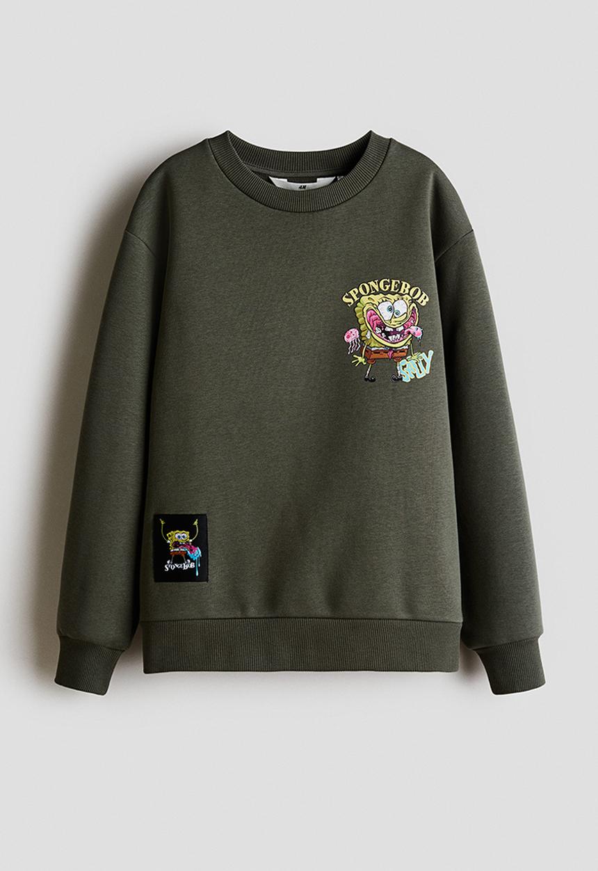 H&M - Printed sweatshirt - green spongebob squarepants