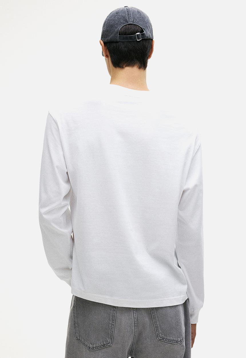 H&M - Loose fit long-sleeved jersey top - white