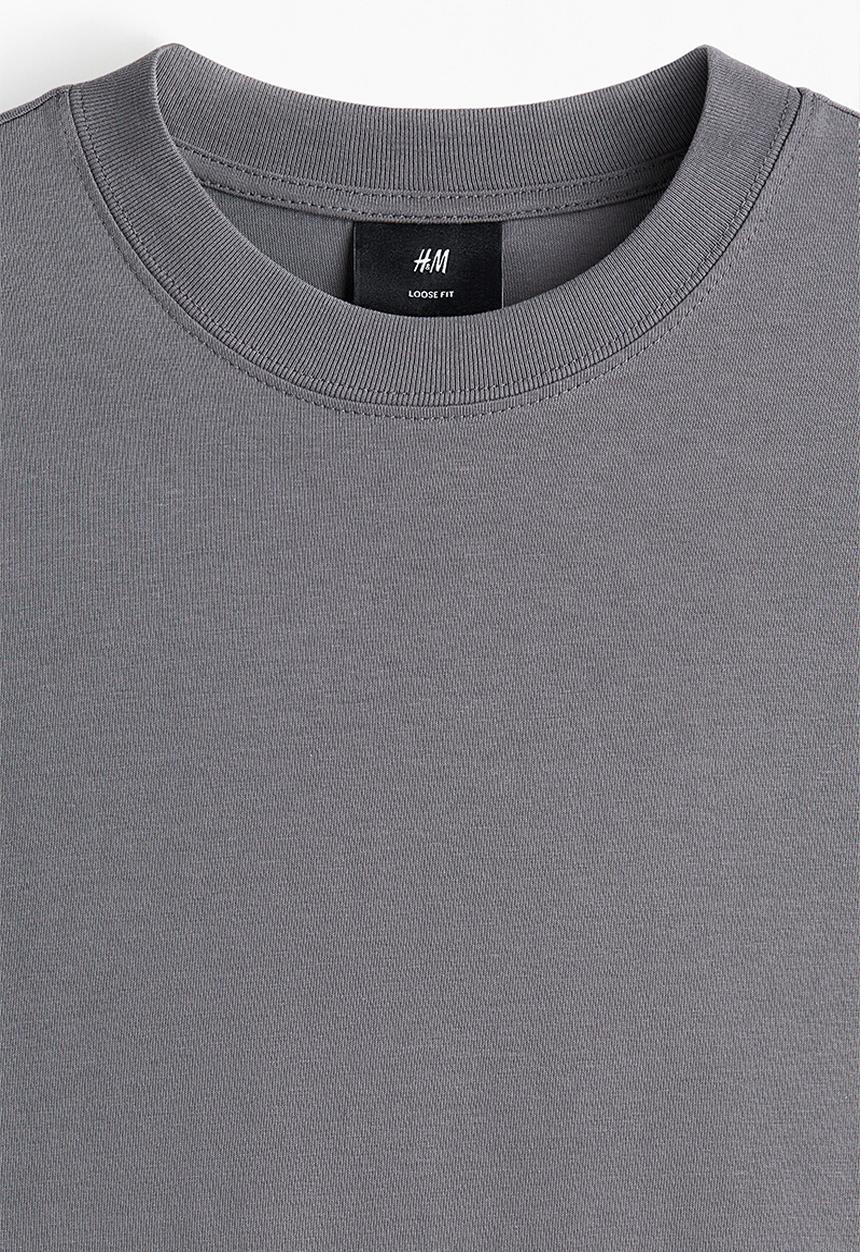 H&M - Loose fit long-sleeved jersey top - grey