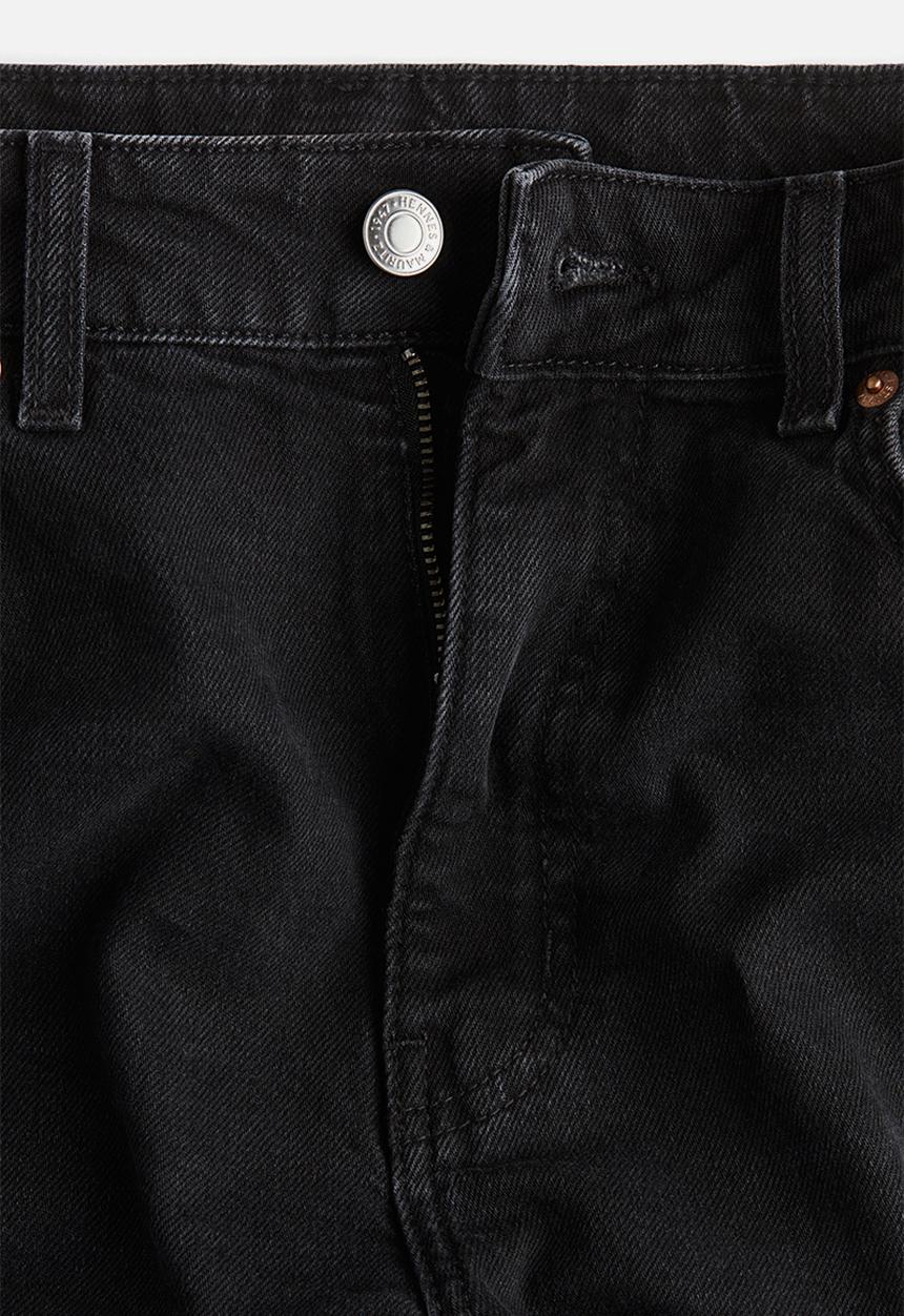 H&M - Mom slim fit high waist ankle jeans - black