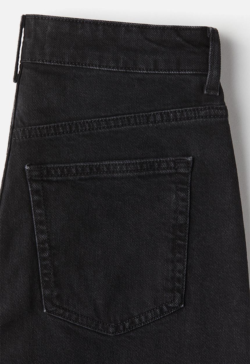 H&M - Mom slim fit high waist ankle jeans - black