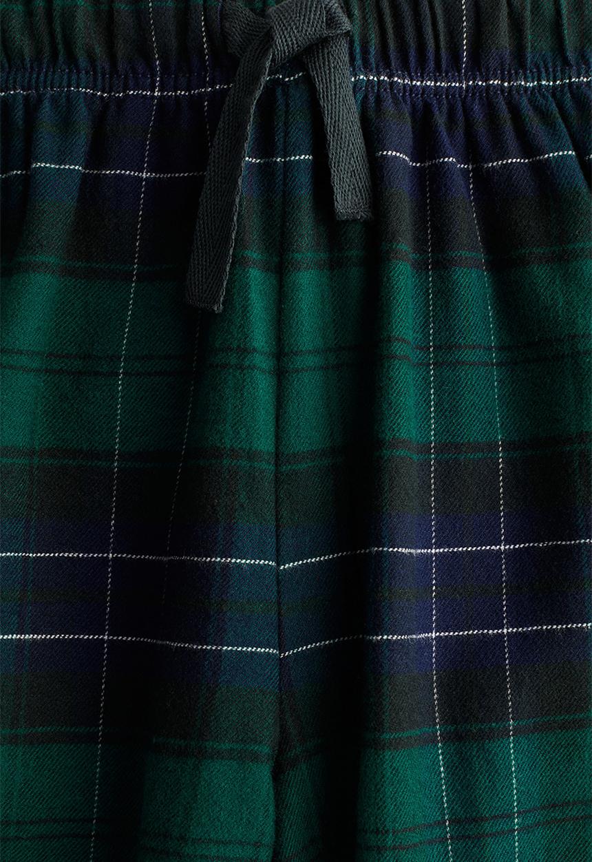 H&M - Cotton pyjama bottoms - green/checked