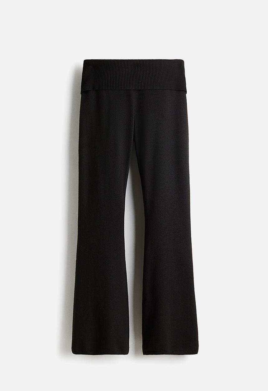 H&M - Knitted yoga pants - black