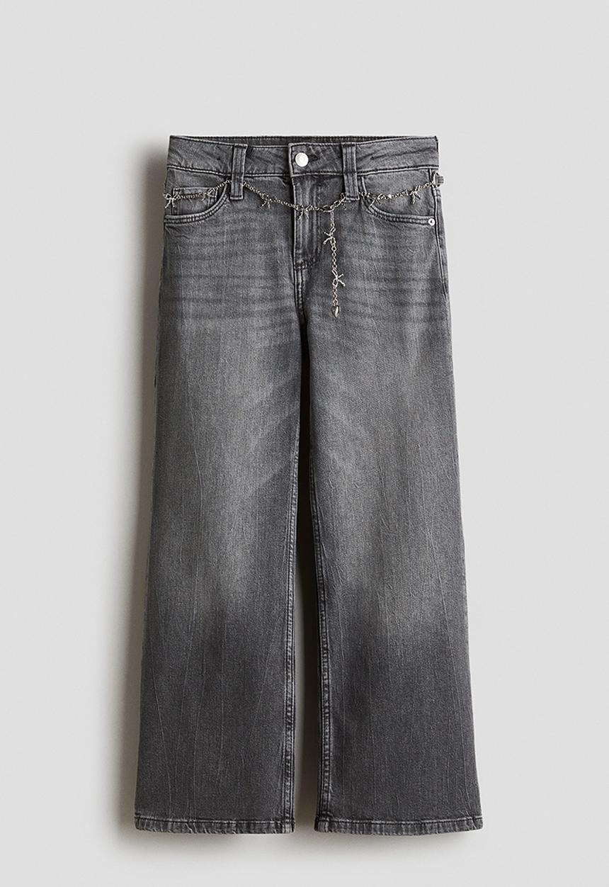 H&M - Baggy fit bootcut leg jeans - denim grey 