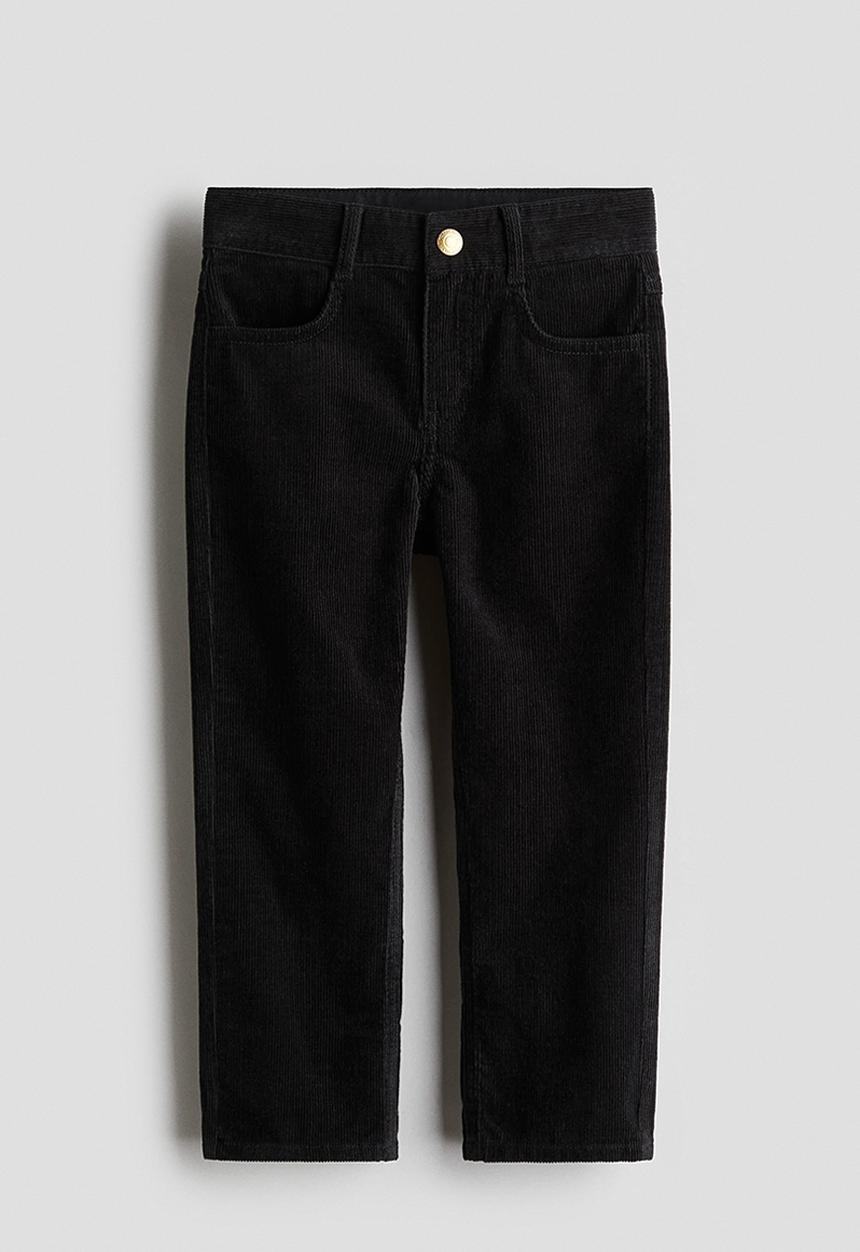 H&M - Relaxed fit corduroy trousers - black