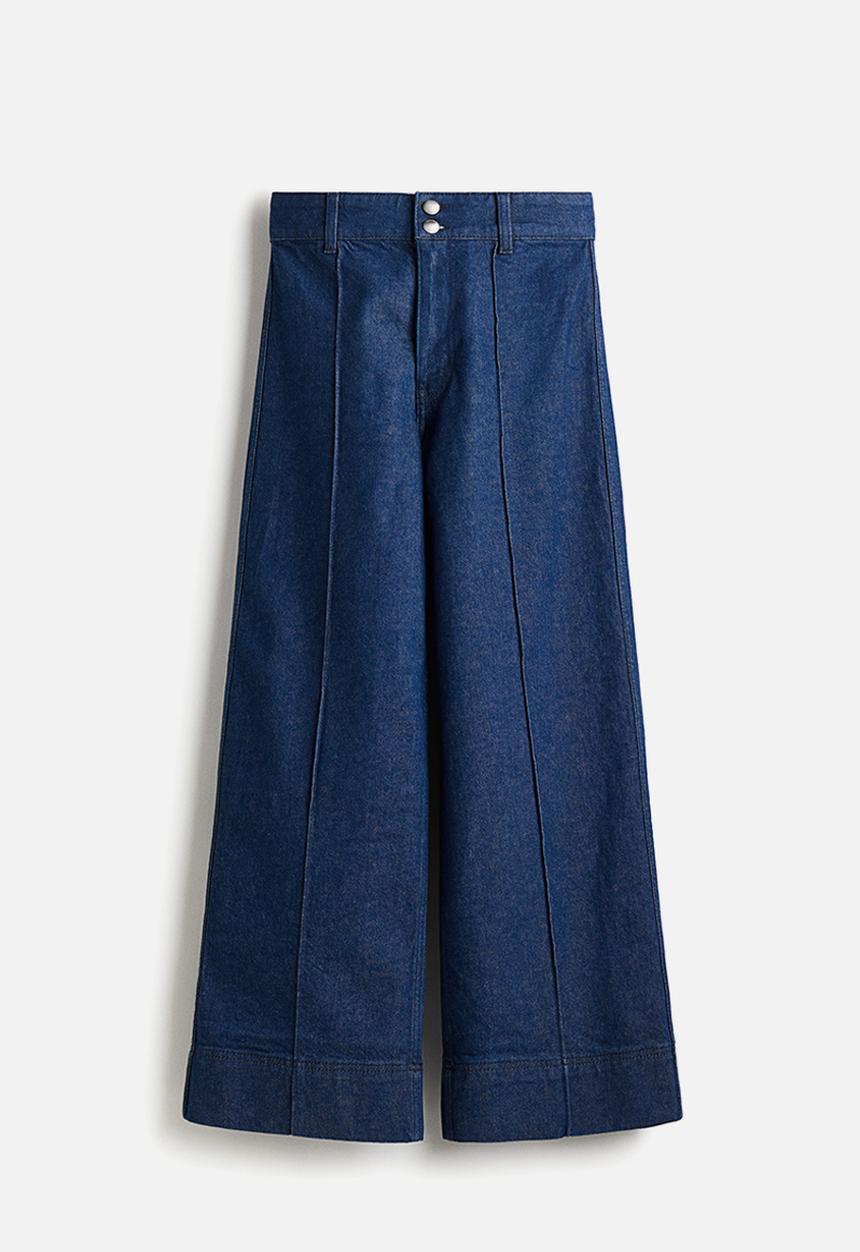 H&M - Wide high ankle jeans - blue
