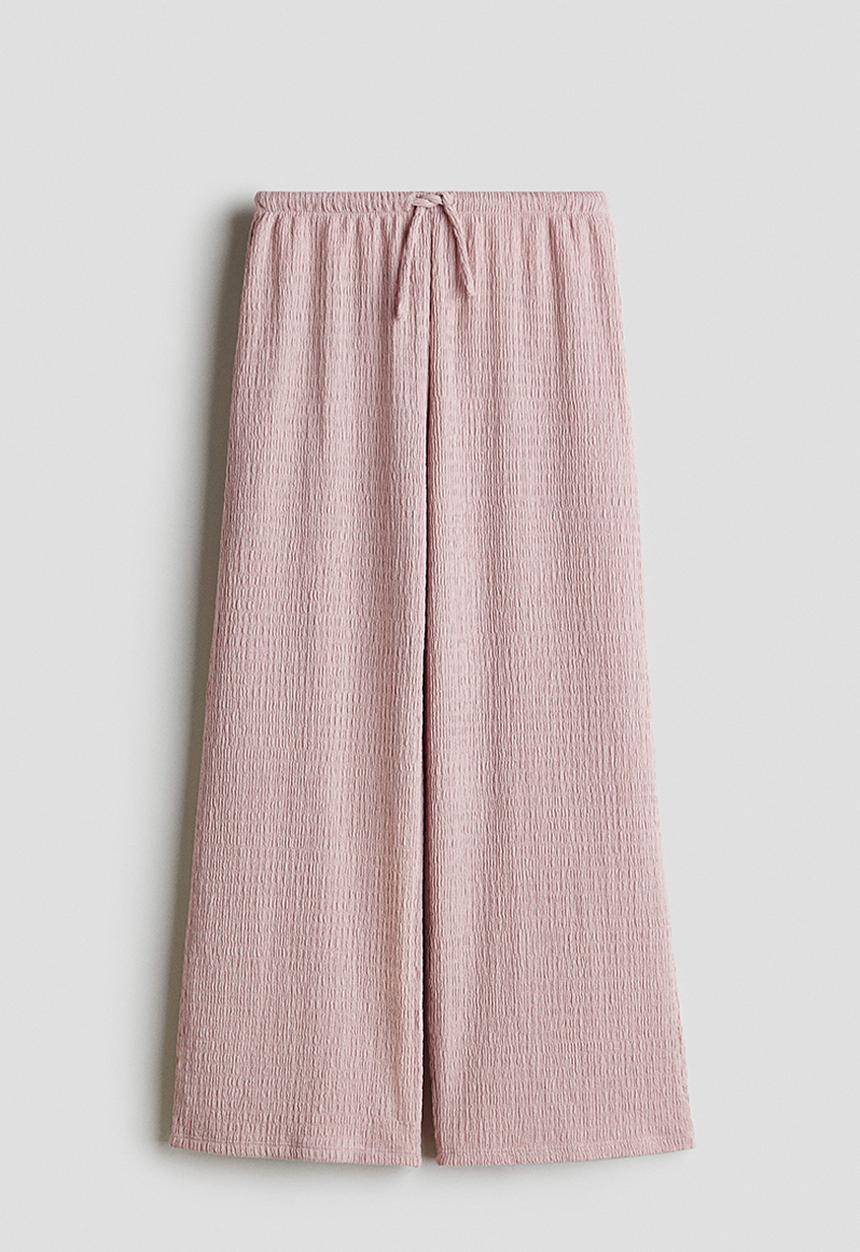 H&M - Textured jersey trousers - dusty pink