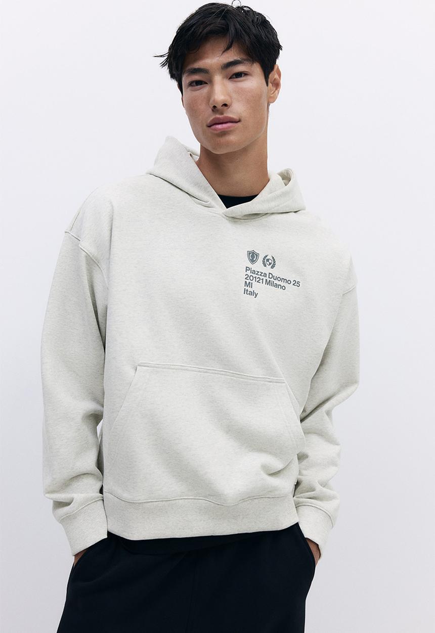 H&M - Oversized fit boxy hoodie - grey