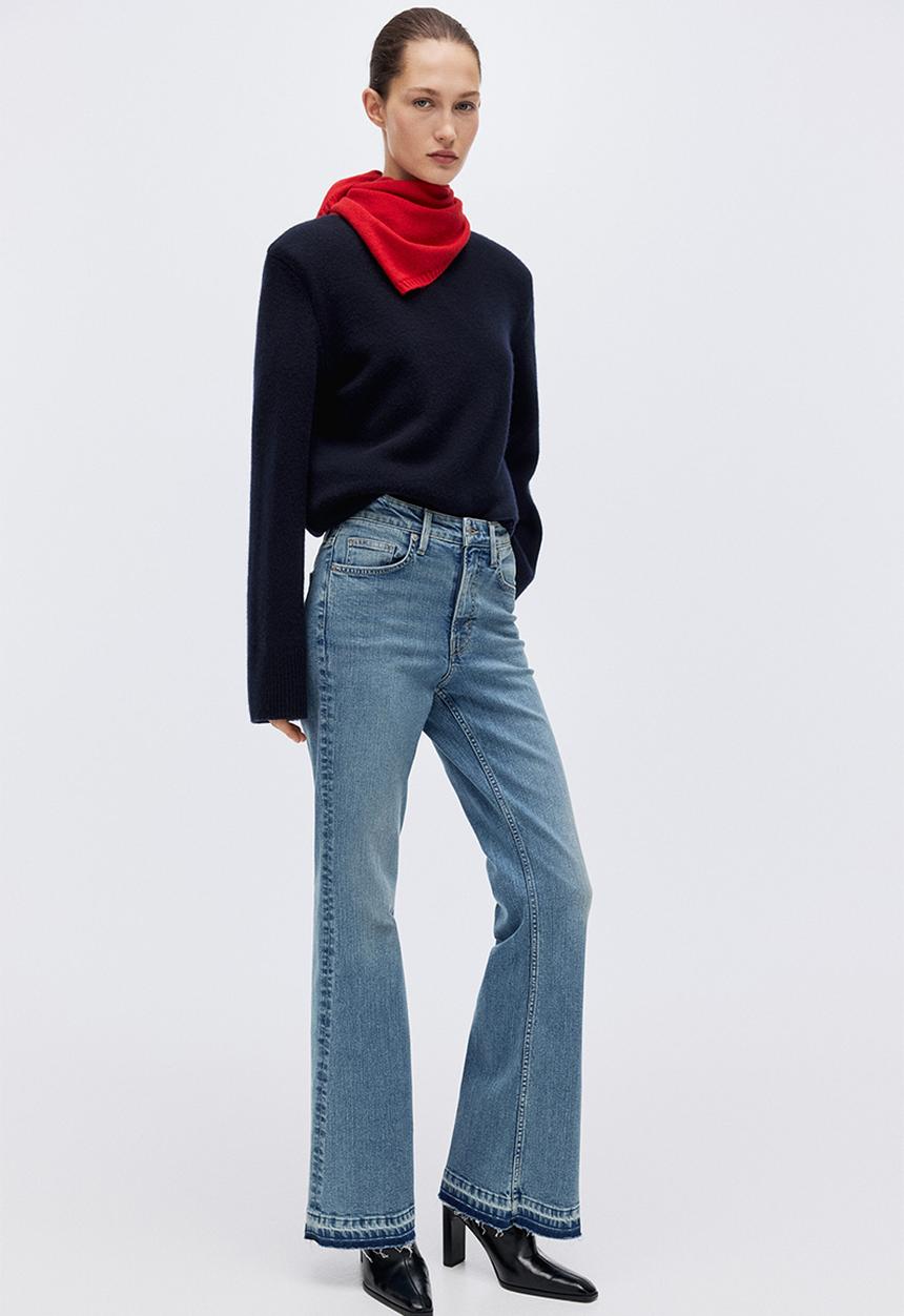H&M - Flared high jeans - denim blue