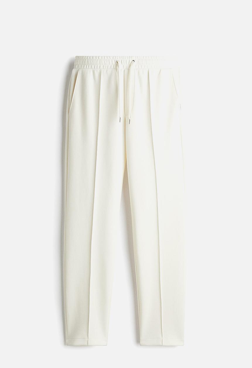 H&M - Regular fit tailored joggers - white