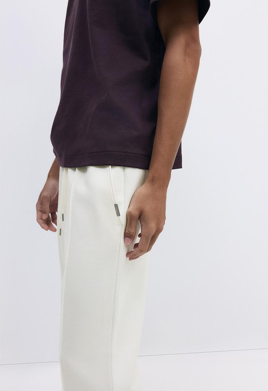 H&M - Regular fit tailored joggers - white