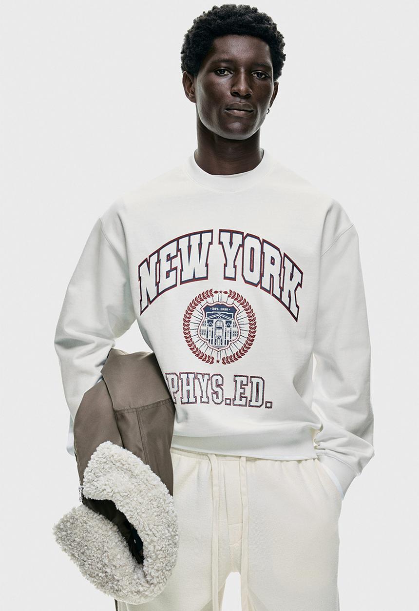 H&M - Loose fit sweatshirt - white,multi