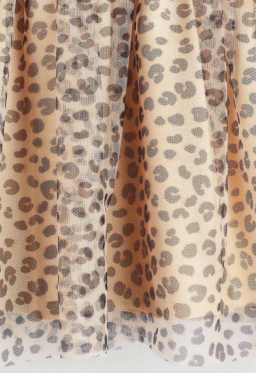 H&M - Printed tulle-skirt sweatshirt dress - light grey marl/hello kitty