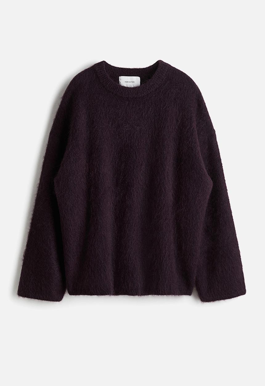 H&M - Oversized mohair-blend jumper - dark purple