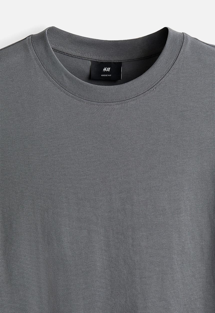 H&M - Relaxed fit T-shirt -  dark grey