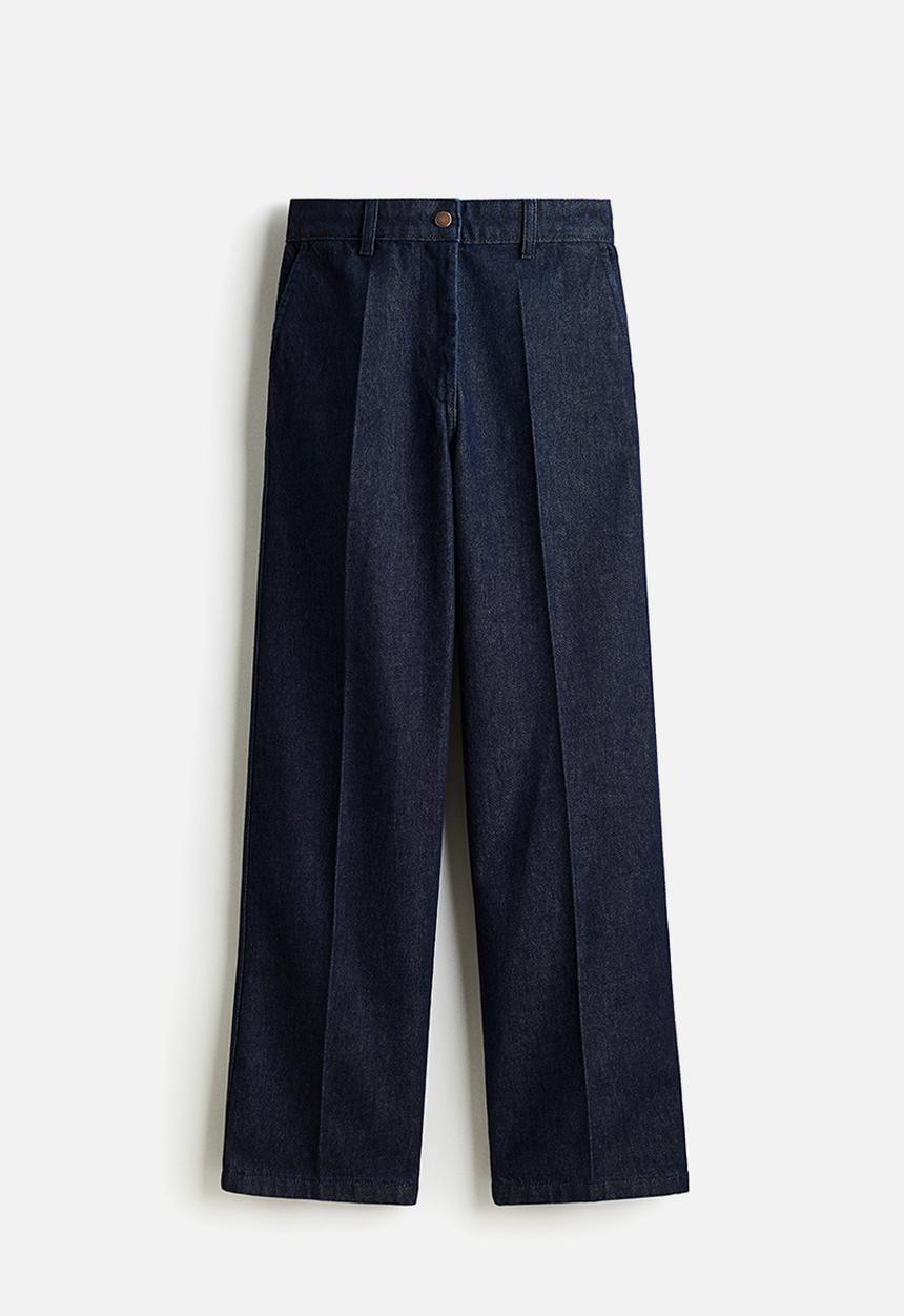 H&M - Wide high jeans - dark denim blue
