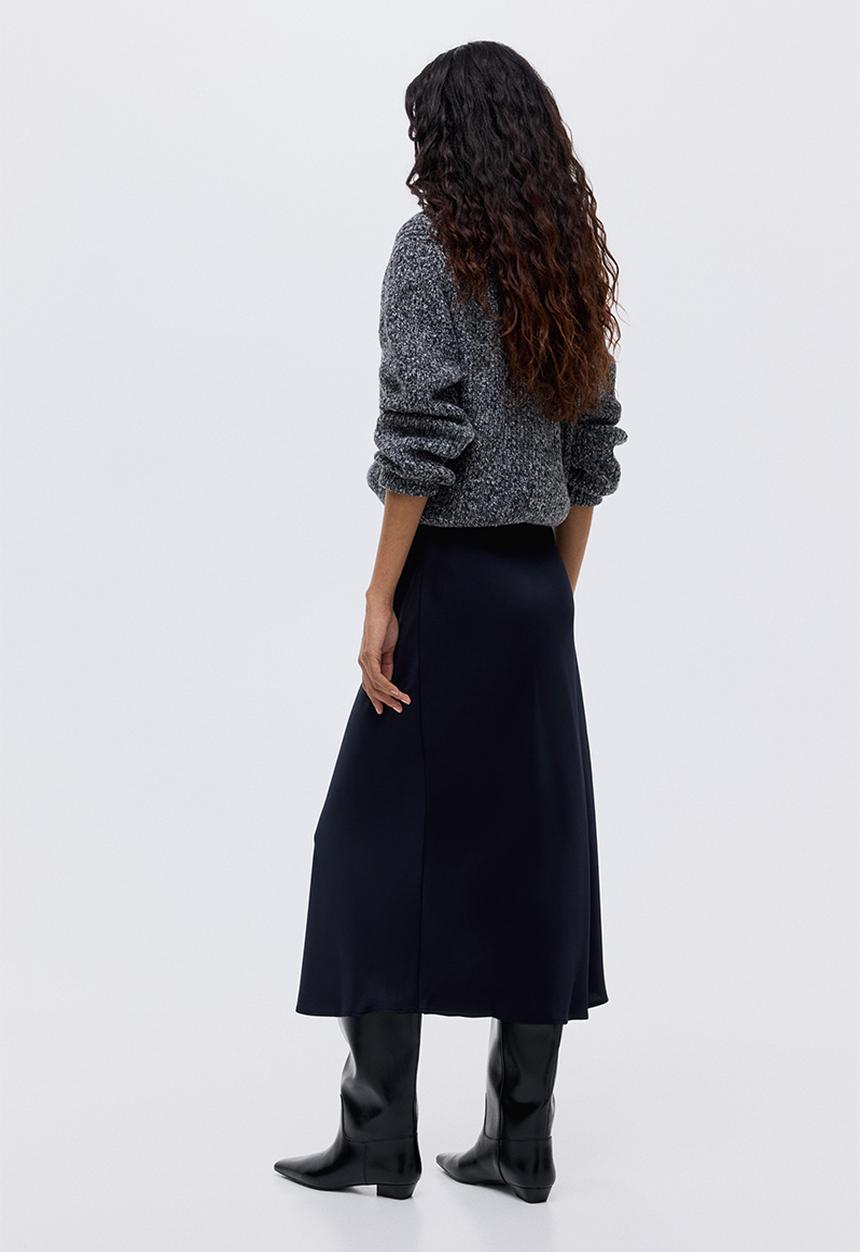 H&M - Midi skirt - navy blue