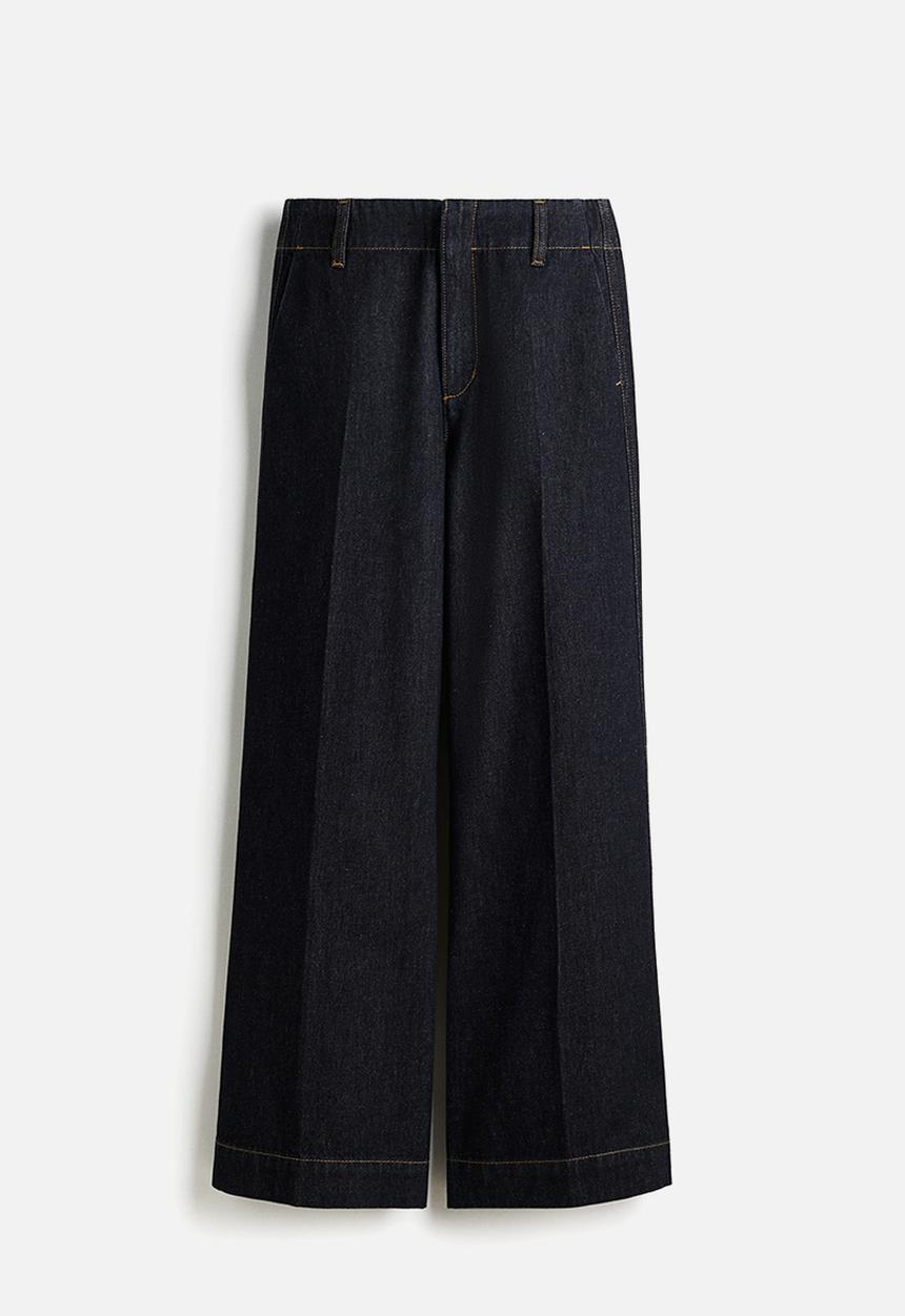 H&M - Wide high jeans - dark denim blue