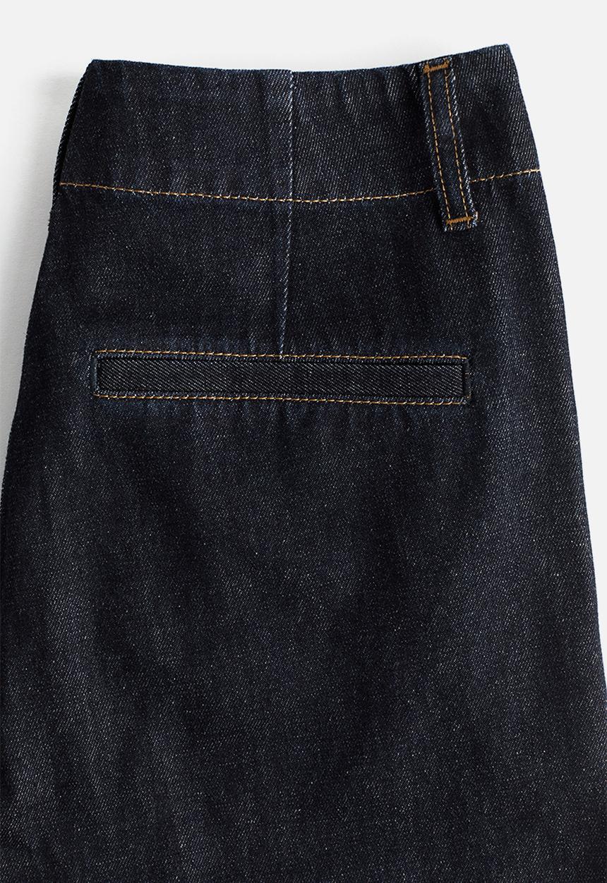 H&M - Wide high jeans - dark denim blue