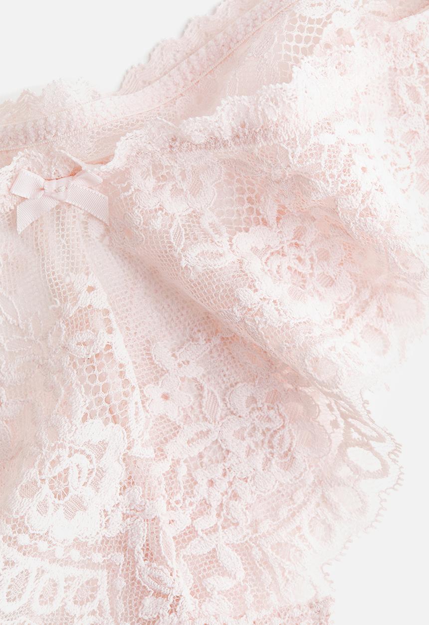 H&M - 2-pack lace brazilian briefs - light pink
