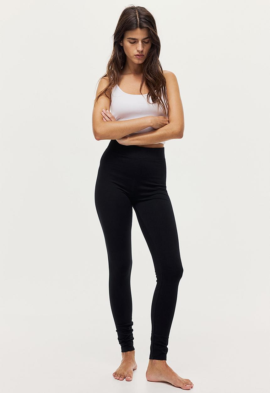 H&M - Cotton leggings - black