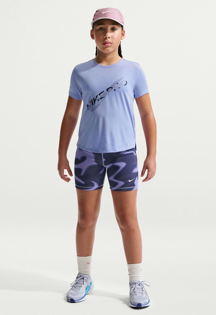 Nike - Girls Nike Pro Dri-Fit Ss Top Hbr Vnr - Light Thistle