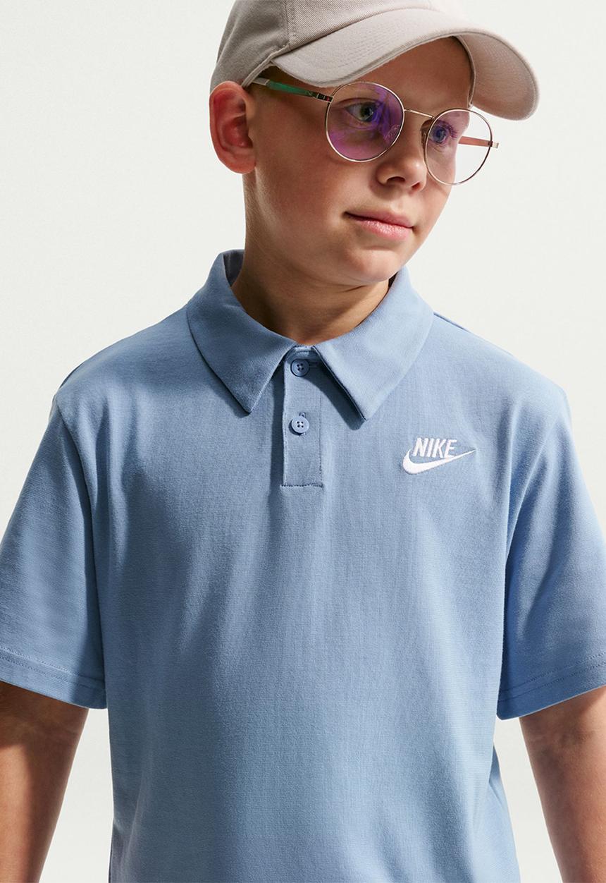 Nike - K Nsw Club Knit Ss Polo Lbr - Work Blue/White