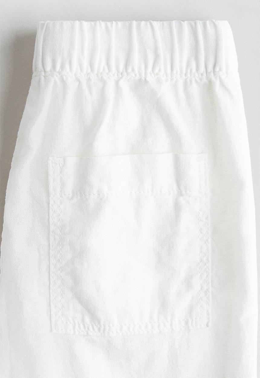 H&M - Linen-blend trousers - white