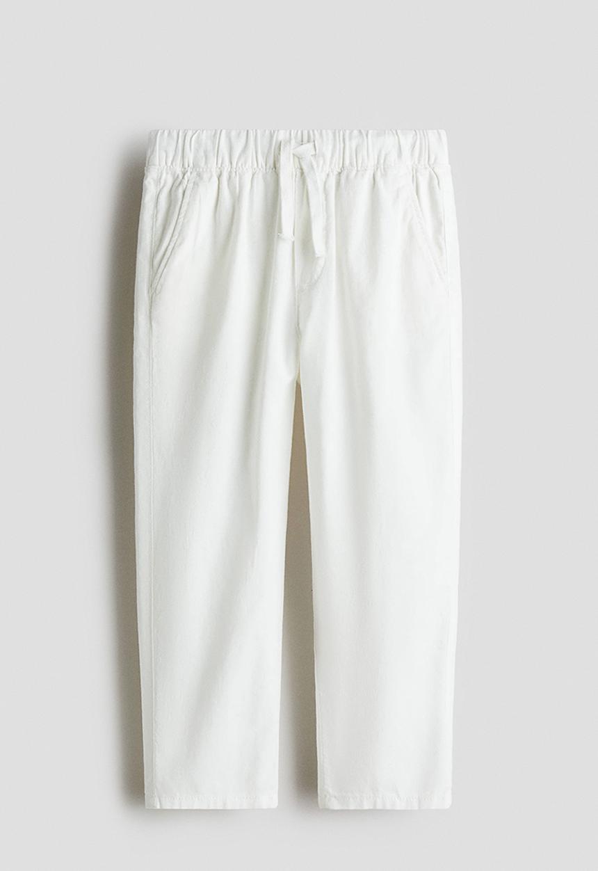 H&M - Linen-blend trousers - white
