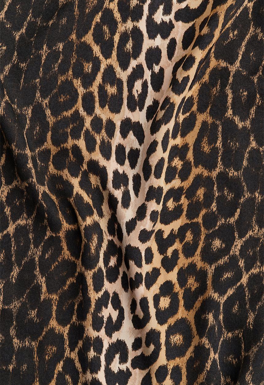 H&M - A-line dress - beige leopard print