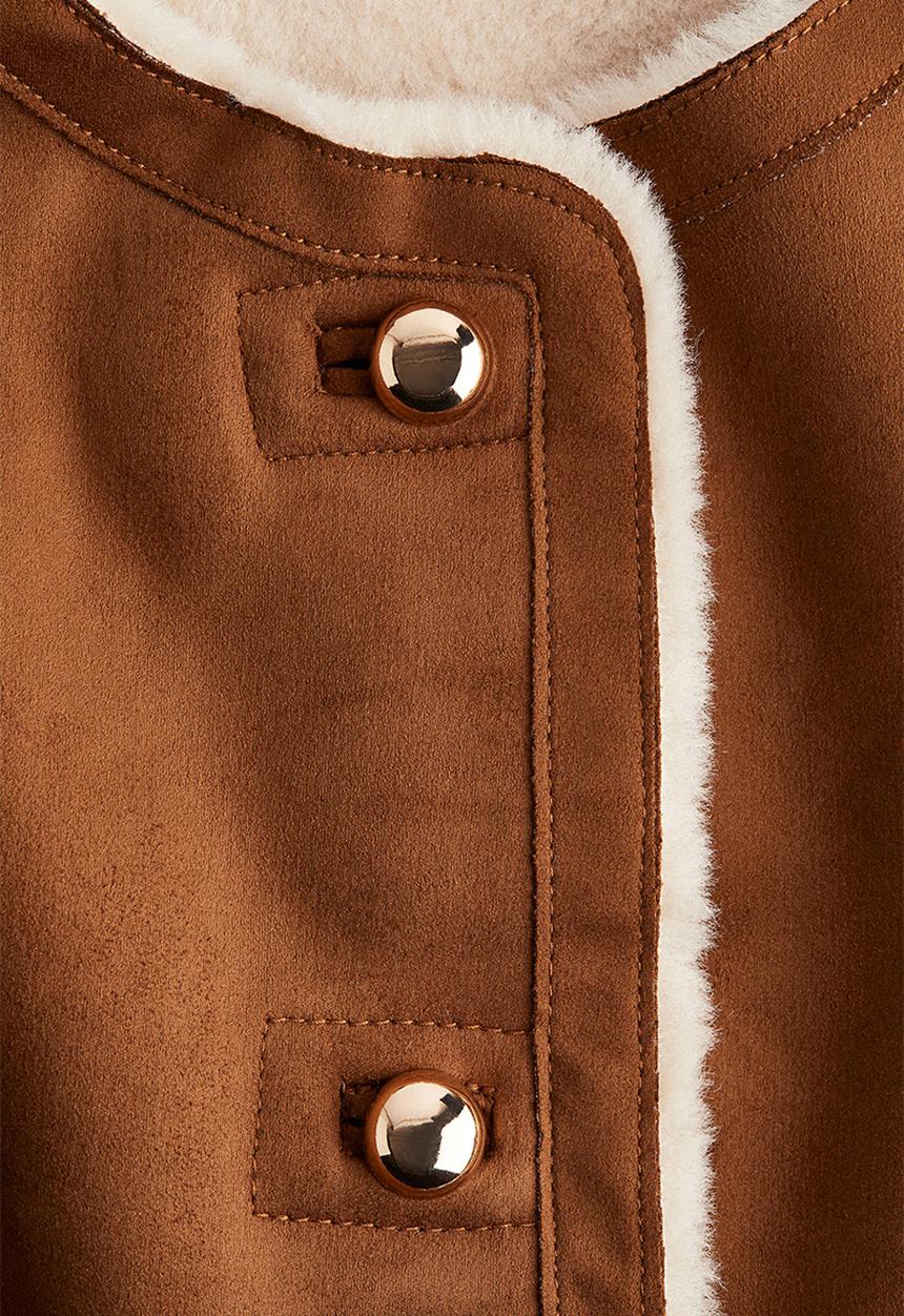H&M - Pile-lined gilet - brown