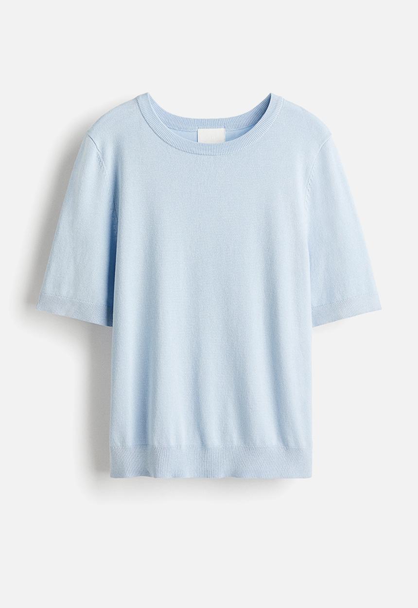 H&M - Fine-knit top - light blue