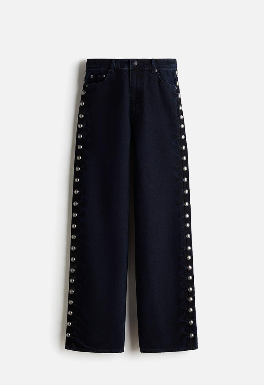H&M - Studded jeans - dark denim blue