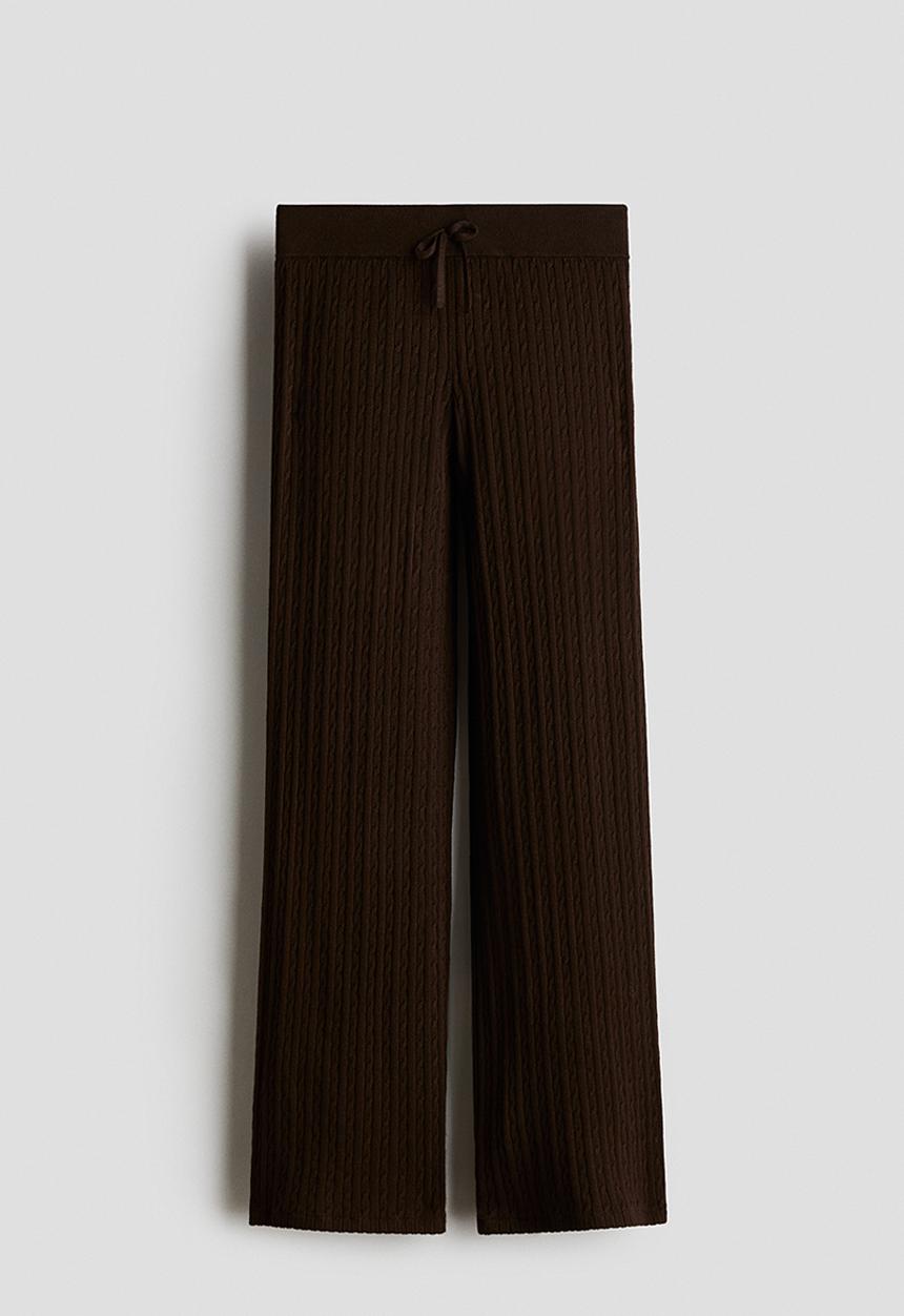 H&M - Cable-knit trousers - brown