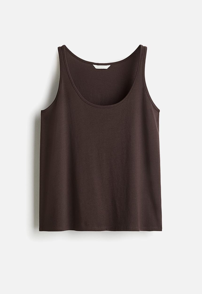 H&M - Cotton vest top - dark brown