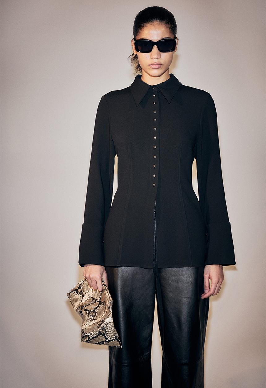 H&M - Waisted shirt - black