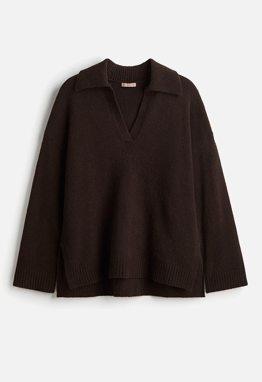 H&M - Collared jumper - dark brown