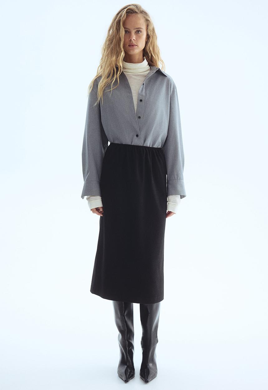 H&M - Oversized shirt - light grey 