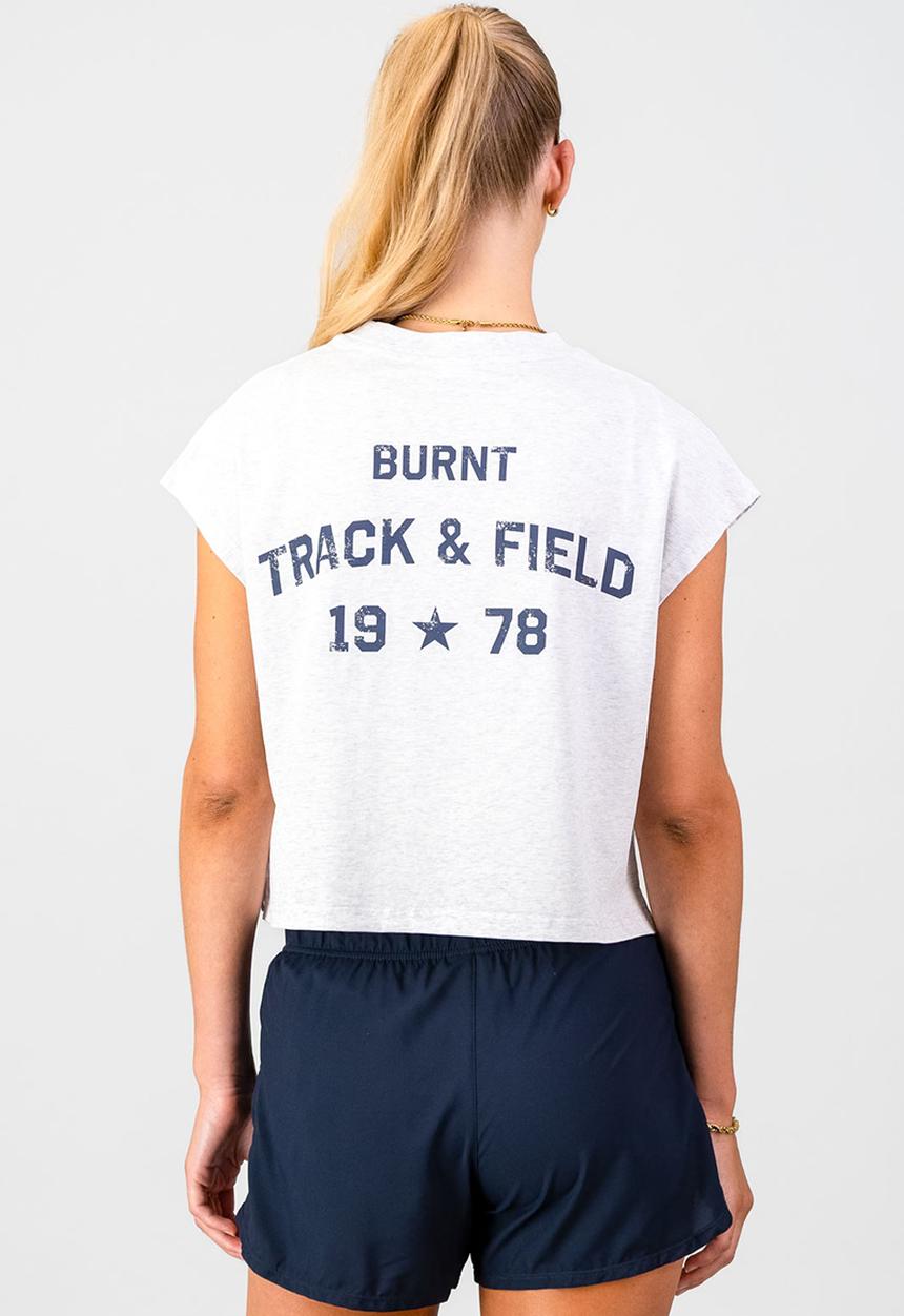 Burnt  - Varsity Tank - Grey Melange