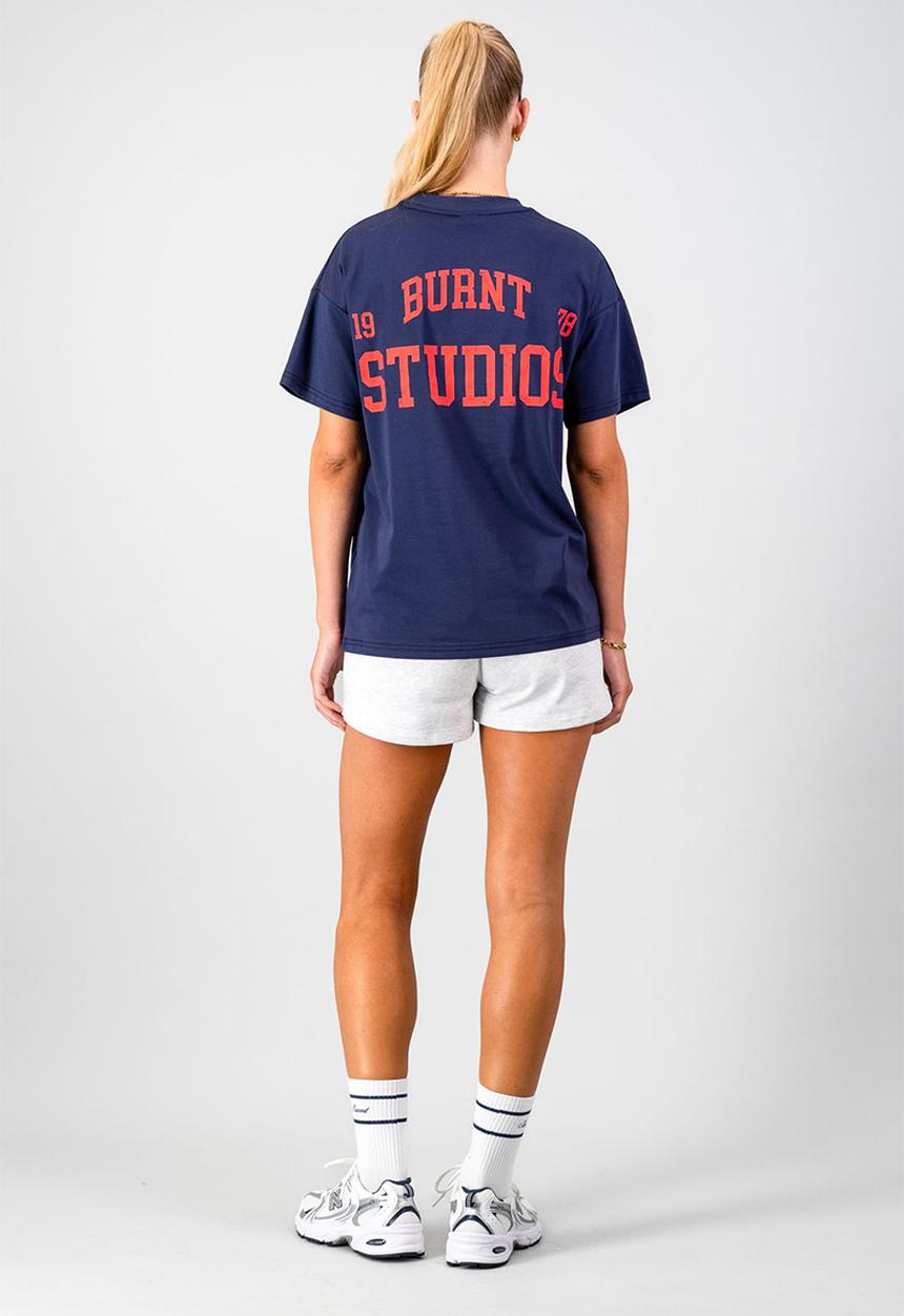 Burnt  - Academy Oversized Tee - Navy