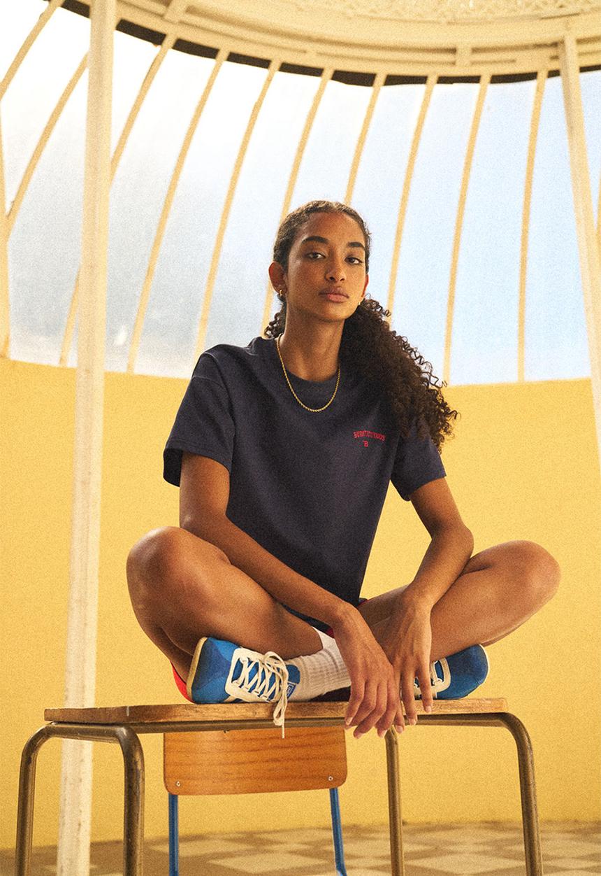 Burnt  - Academy Oversized Tee - Navy