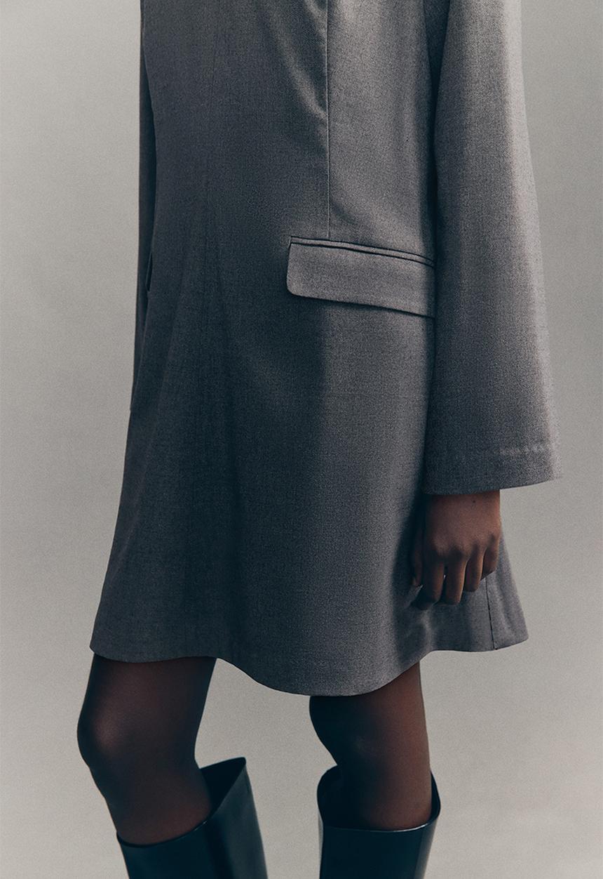 H&M - Shoulder-pad dress - dark  grey