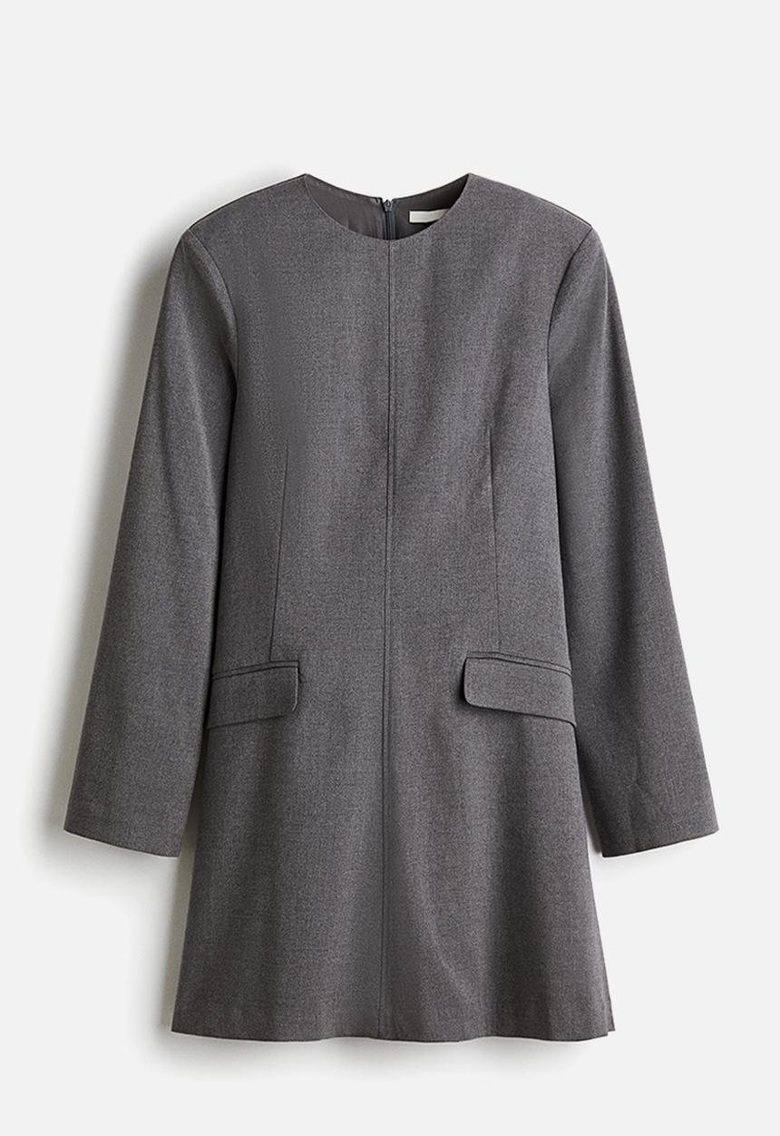 H&M - Shoulder-pad dress - dark  grey