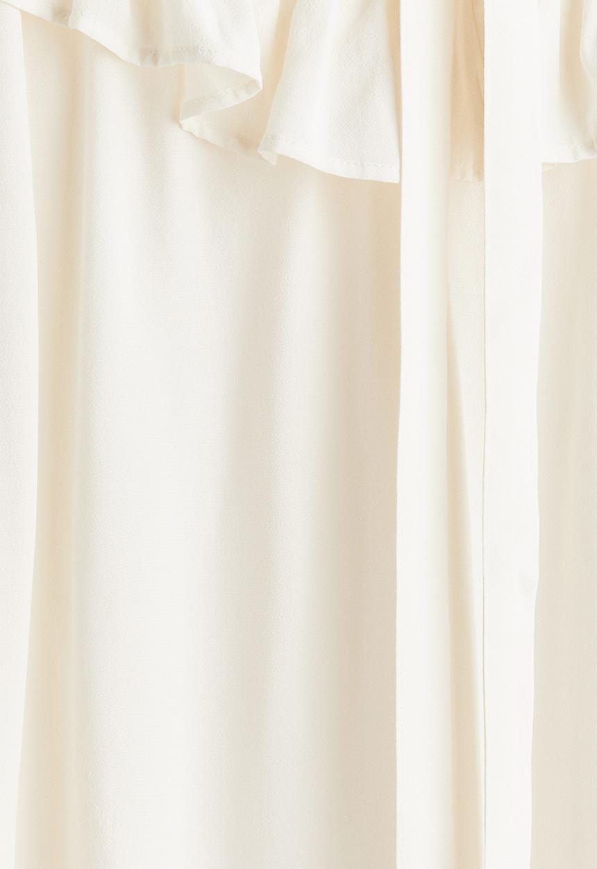 H&M - Frill-trimmed blouse - cream 