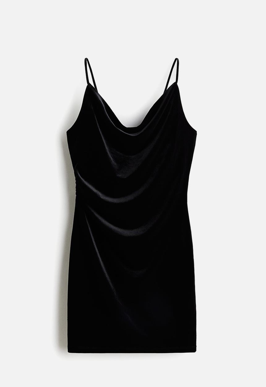 H&M - Draped strappy dress - black