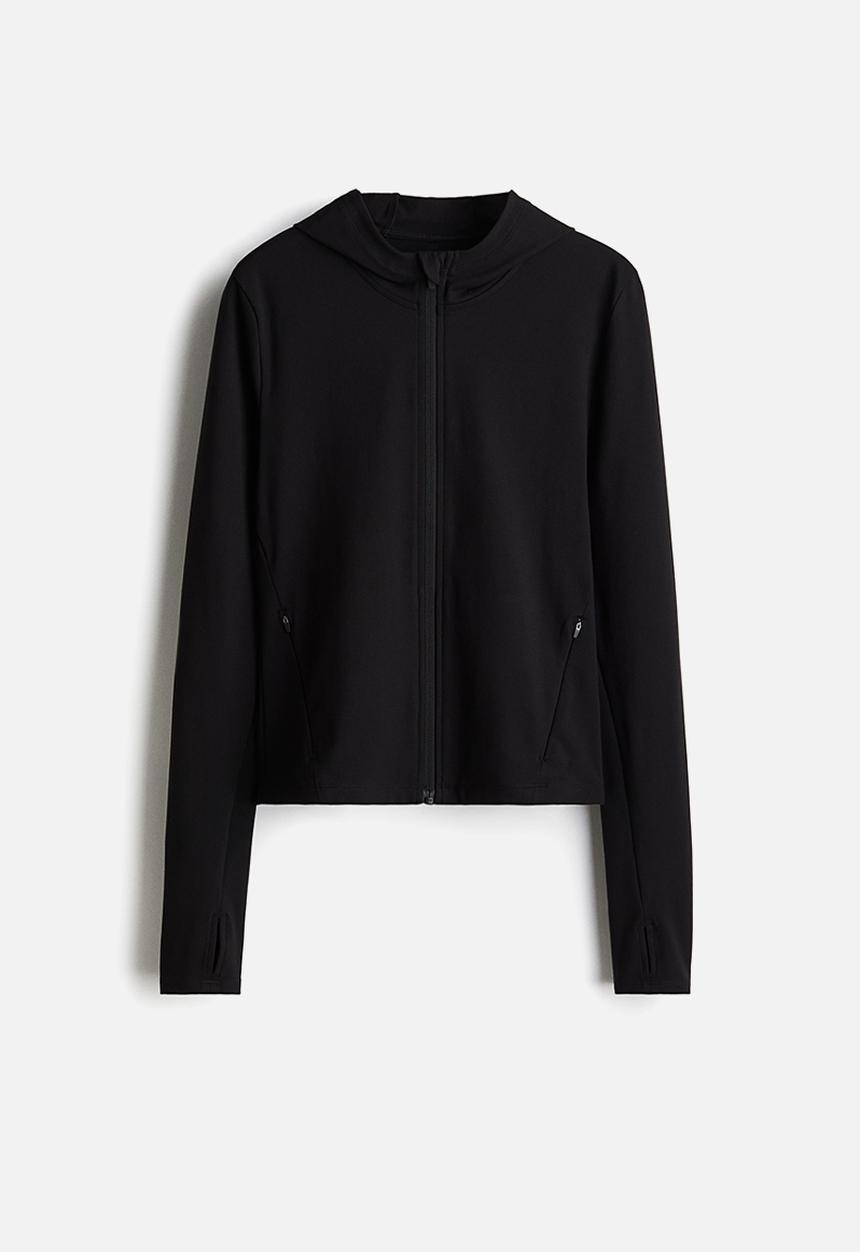 H&M - Hooded sports jacket with softmove™ - black