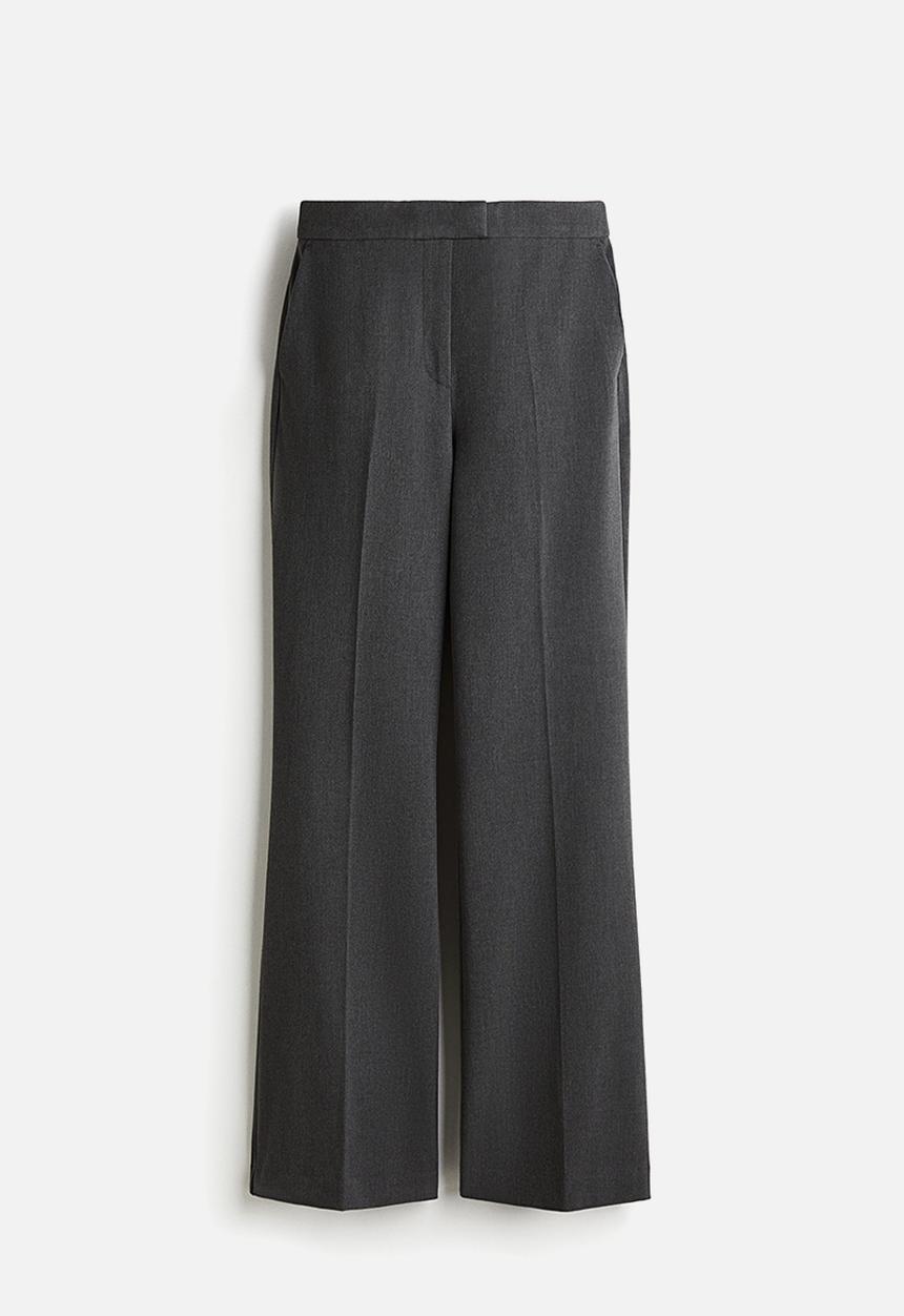 H&M - Bootcut trousers - dark grey marl