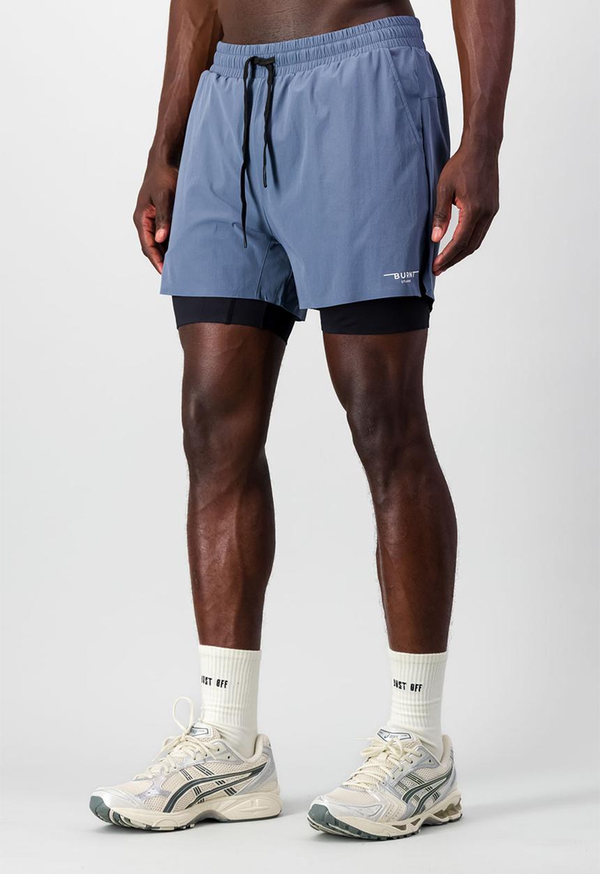 Burnt  - Move 2-in-1 Short - Blue