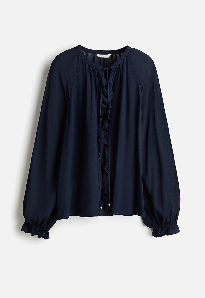 H&M - Chiffon blouse - navy blue